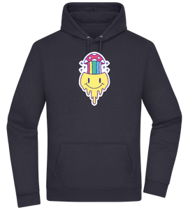 Rainbow Mushroom Smiley Design - Premium Essential Unisex Hoodie