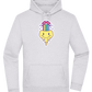 Rainbow Mushroom Smiley Design - Premium Essential Unisex Hoodie_ORION GREY II_front