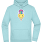 Rainbow Mushroom Smiley Design - Premium Essential Unisex Hoodie_POOL BLUE_front