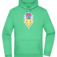 Rainbow Mushroom Smiley Design - Premium Essential Unisex Hoodie_SPRING GREEN_front