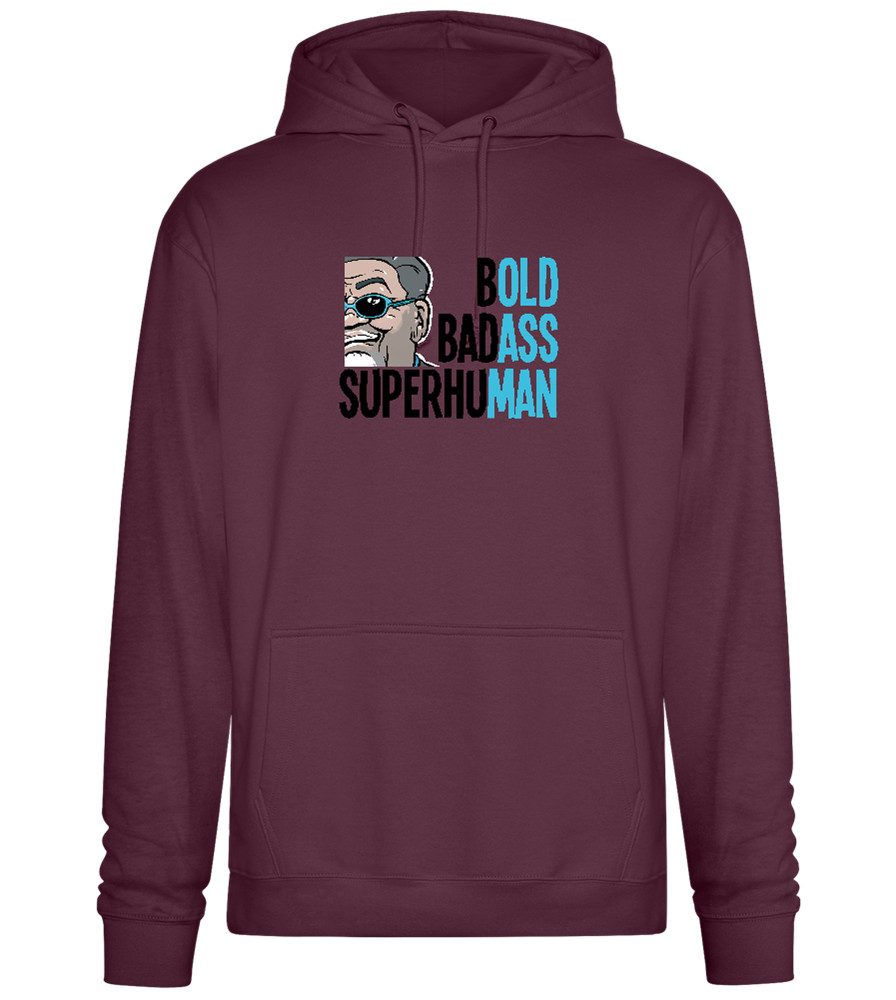 Bold Man Design - Premium Essential Unisex Hoodie_BORDEAUX_front