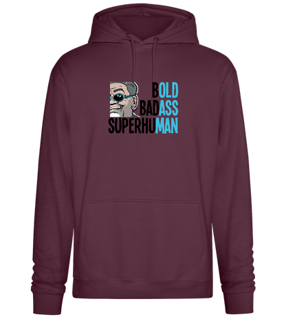 Bold Man Design - Premium Essential Unisex Hoodie_BORDEAUX_front