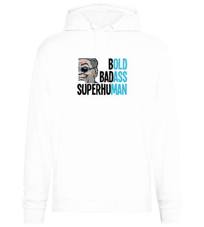 Bold Man Design - Premium Essential Unisex Hoodie_WHITE_front