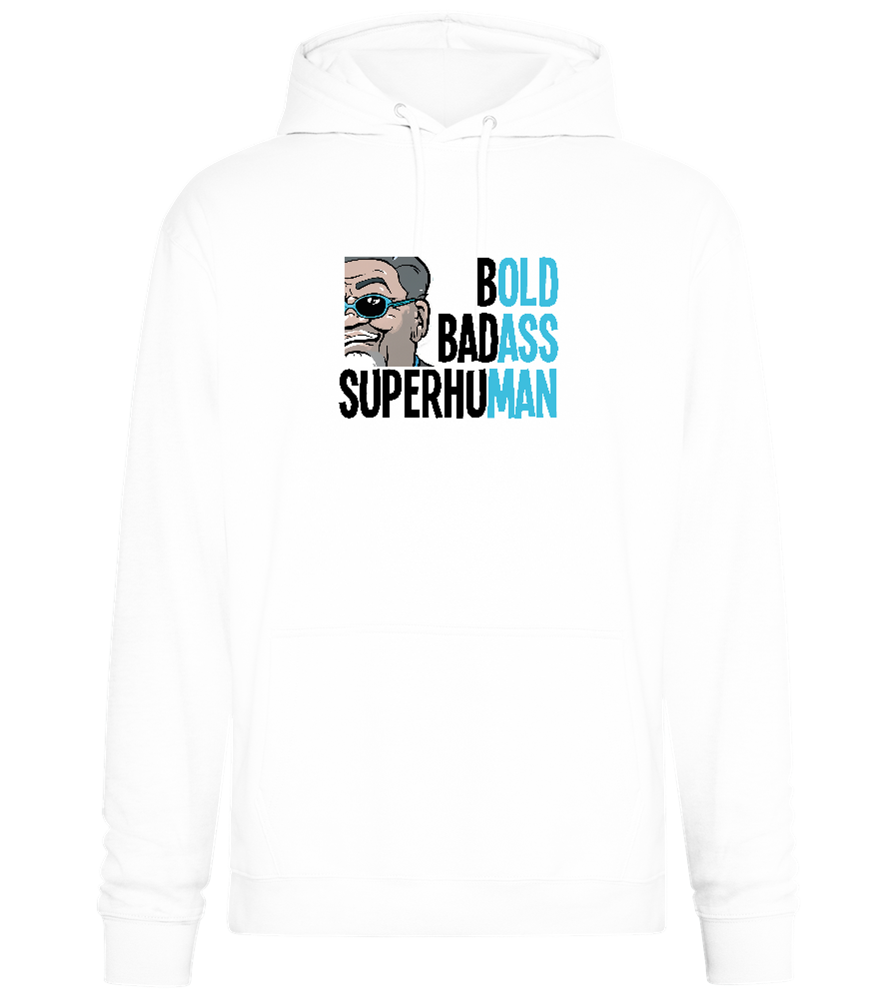 Bold Man Design - Premium Essential Unisex Hoodie_WHITE_front