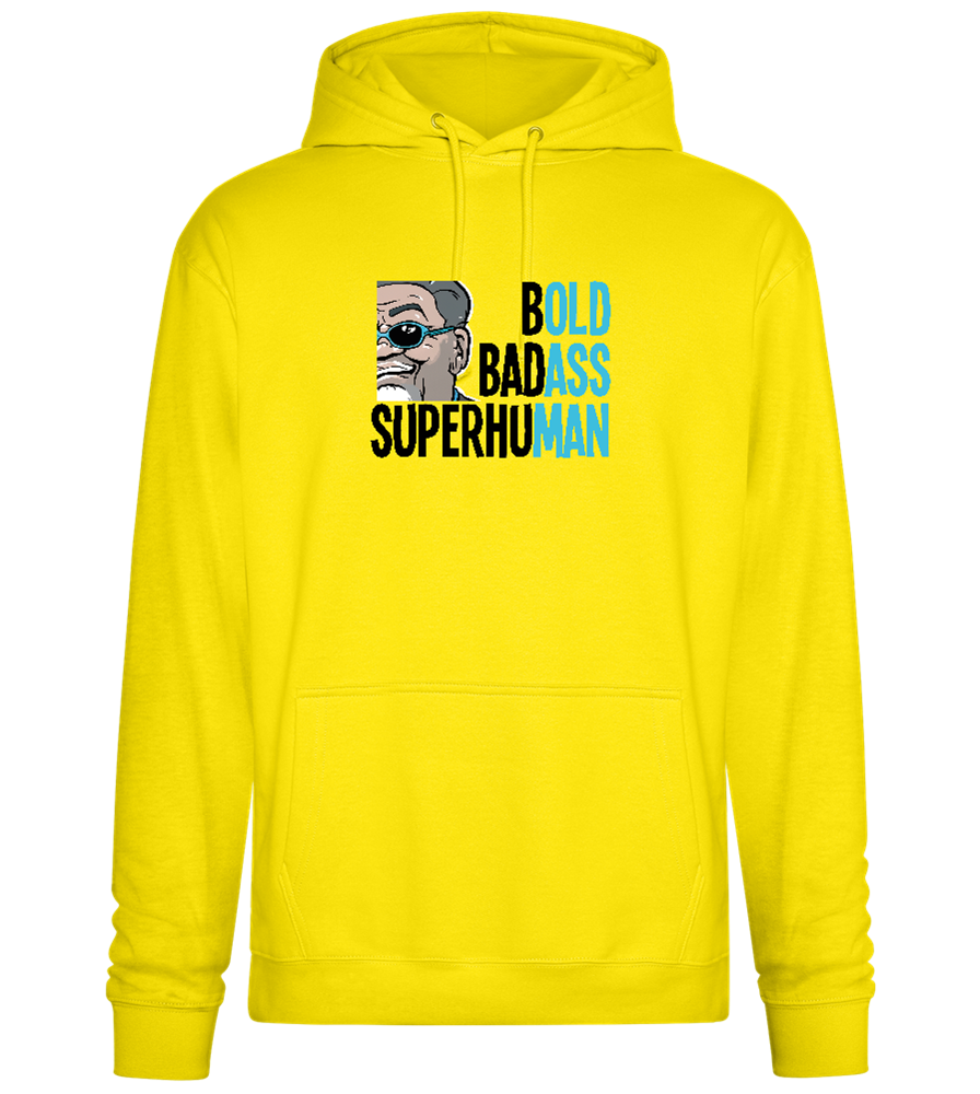 Bold Man Design - Premium Essential Unisex Hoodie_YELLOW_front