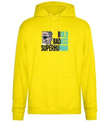 Bold Man Design - Premium Essential Unisex Hoodie_YELLOW_front