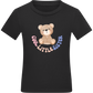 Cool Little Sister Teddy Bear Design - Comfort kids fitted t-shirt_DEEP BLACK_front