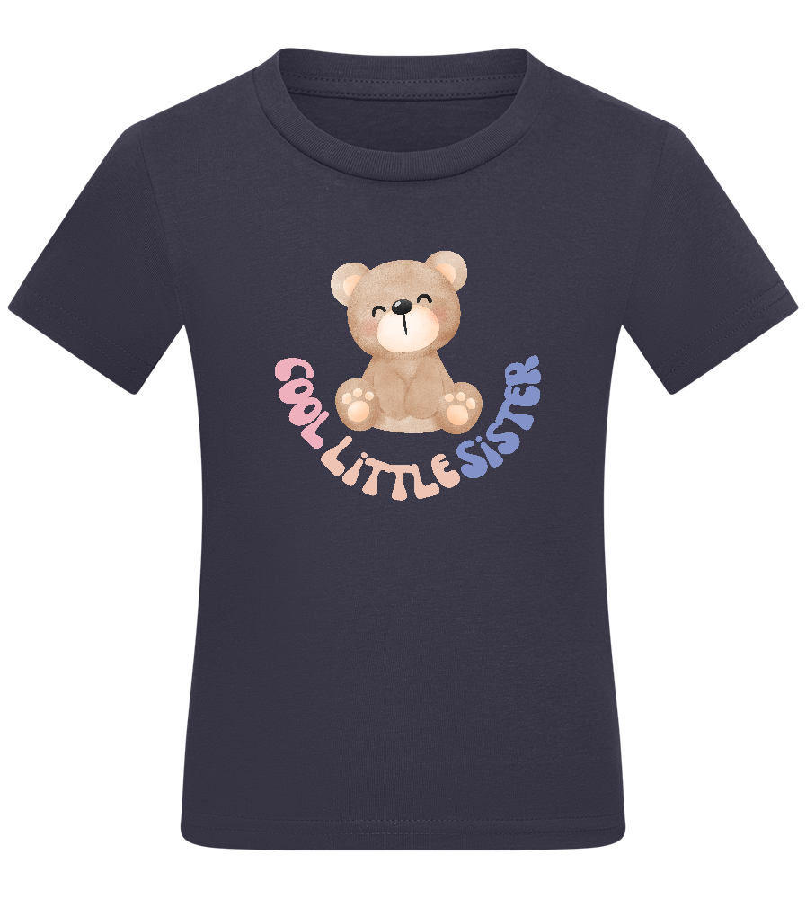 Cool Little Sister Teddy Bear Design - Comfort kids fitted t-shirt_FRENCH NAVY_front