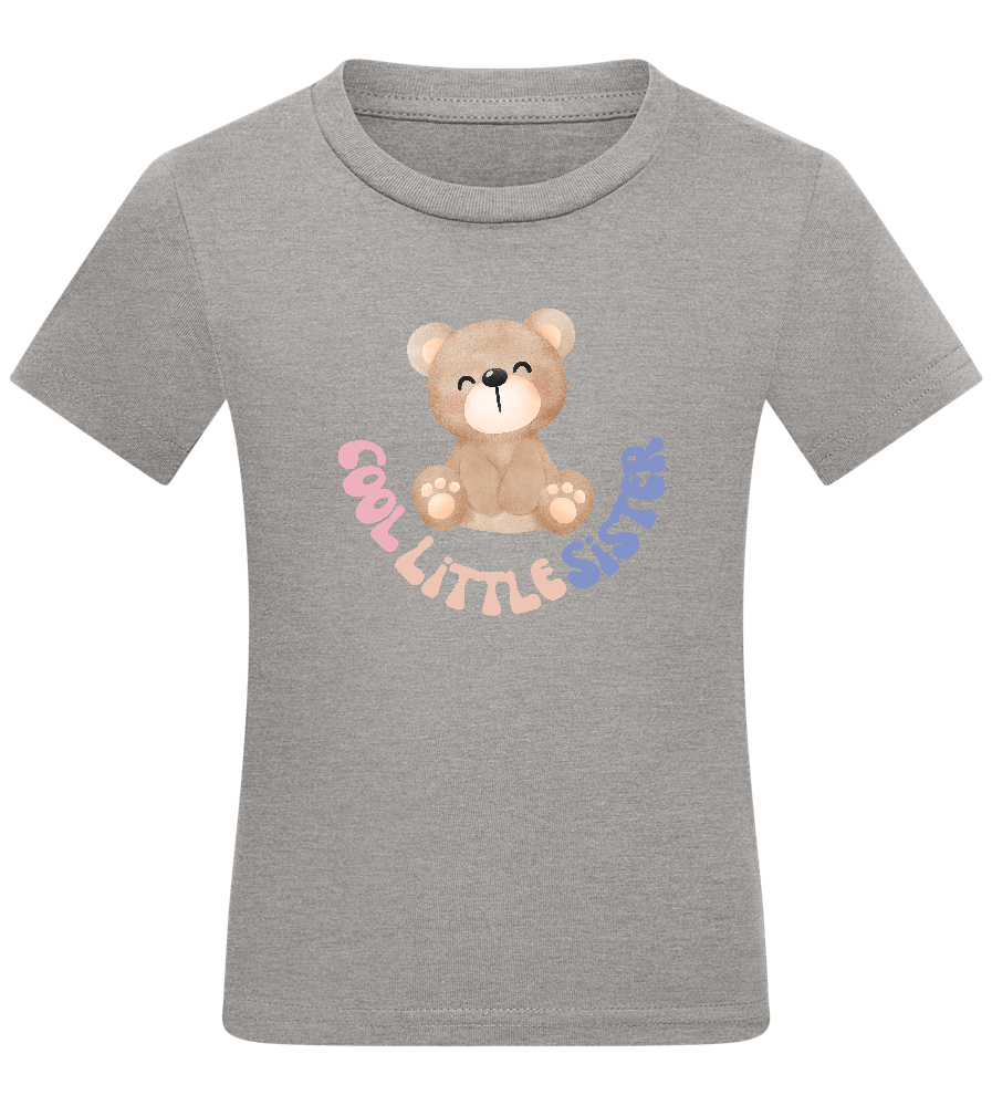 Cool Little Sister Teddy Bear Design - Comfort kids fitted t-shirt_ORION GREY_front