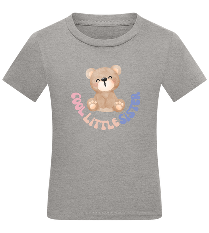 Cool Little Sister Teddy Bear Design - Comfort kids fitted t-shirt_ORION GREY_front