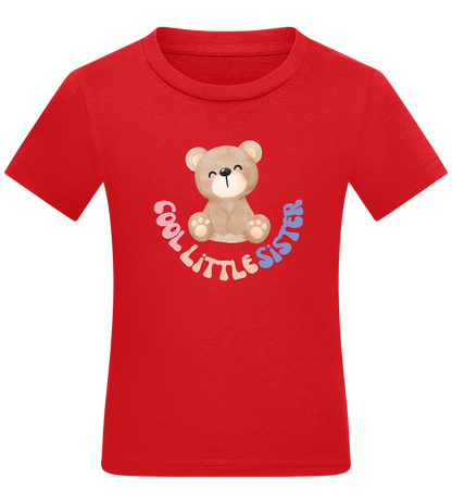 Cool Little Sister Teddy Bear Design - Comfort kids fitted t-shirt_RED_front