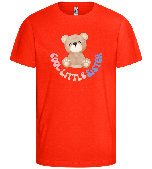 Cool Little Sister Teddy Bear Design - Comfort kids fitted t-shirt_RED_front