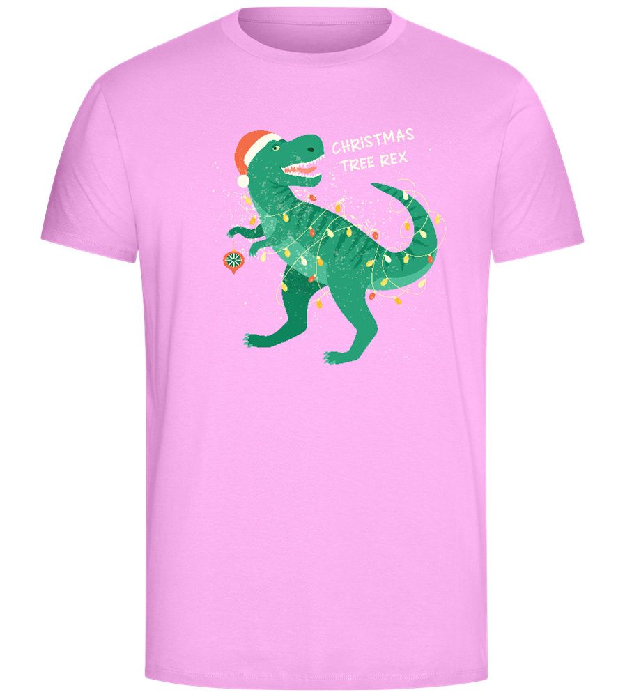 Christmas Tree Rex Design - Comfort Unisex T-Shirt_CANDY PINK_front