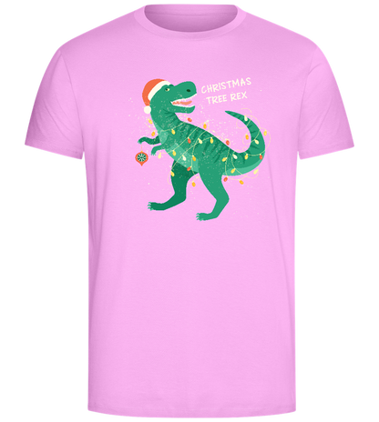 Christmas Tree Rex Design - Comfort Unisex T-Shirt_CANDY PINK_front