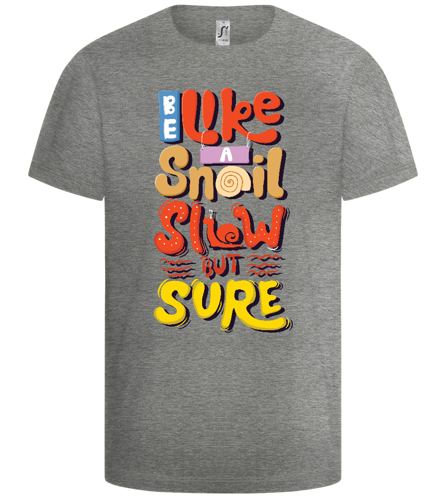 Slow but Sure Design - Basic kids t-shirt_ORION GREY_front