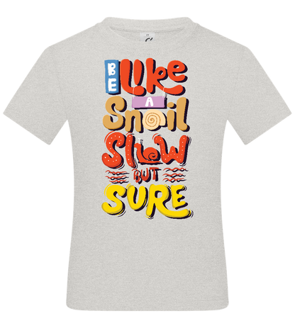 Slow but Sure Design - Basic kids t-shirt_VIBRANT WHITE_front