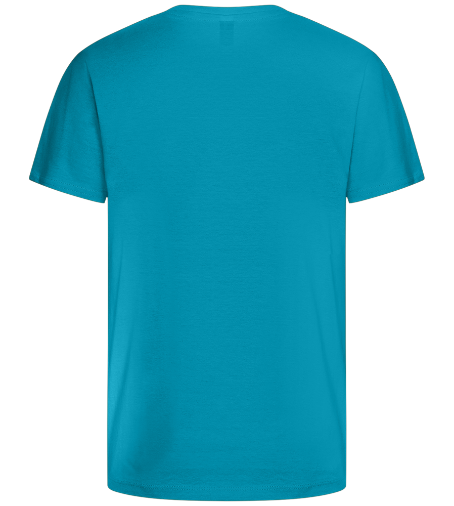 Slow but Sure Design - Basic kids t-shirt_TURQUOISE_back