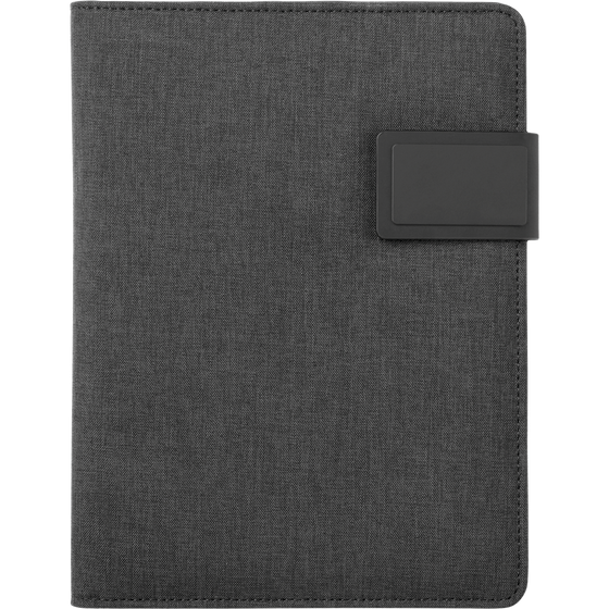 A5 Conference Folder with Power Bank_BLACK_front