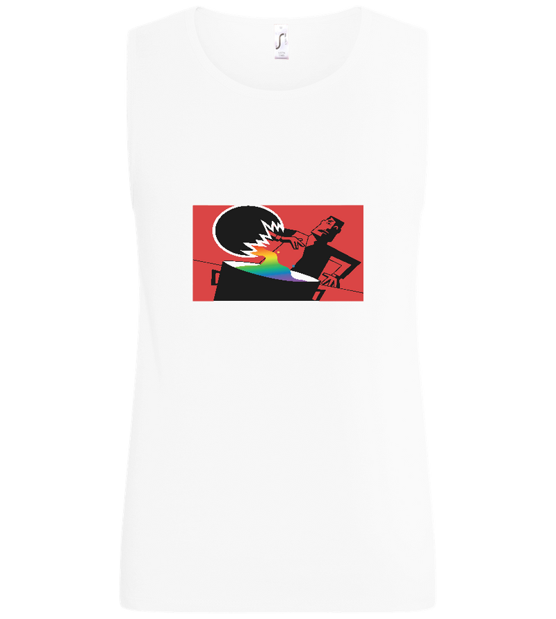 Chemical X Design - Basic men's tank top_WHITE_front