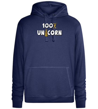 100 Percent Unicorn Design - Premium unisex hoodie_DENIM CHINA_front