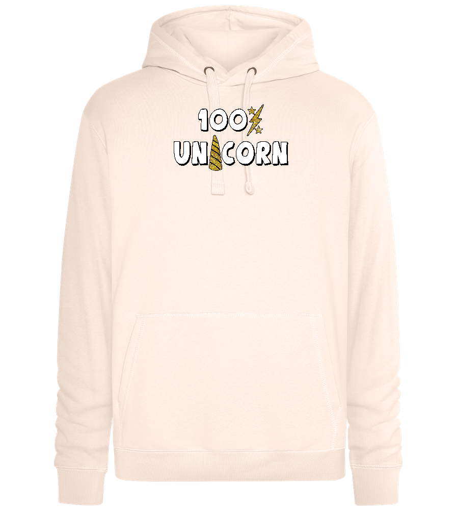 100 Percent Unicorn Design - Premium unisex hoodie_LIGHT PEACH ROSE_front