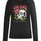 Skull Love Death Design - Comfort women's long sleeve t-shirt_DEEP BLACK_front