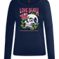 Skull Love Death Design - Comfort women's long sleeve t-shirt_MARINE_front