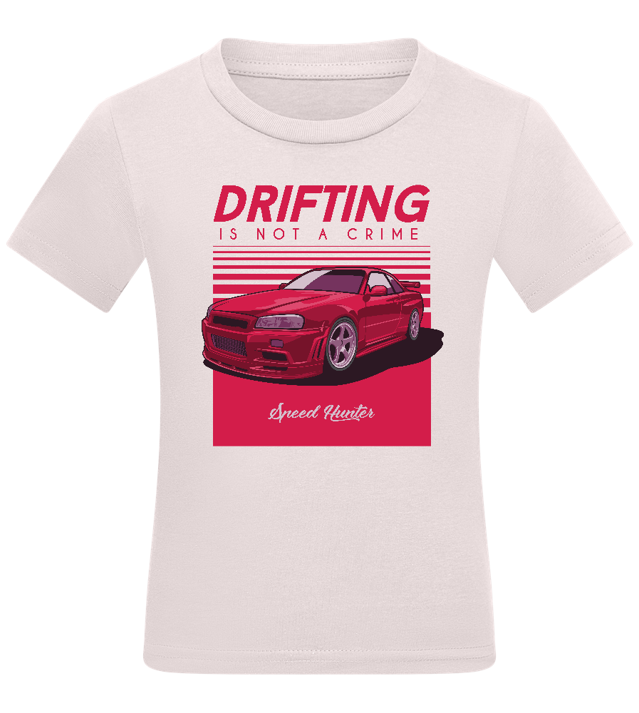 Drifting Not A Crime Design - Comfort kids fitted t-shirt_LIGHT PINK_front