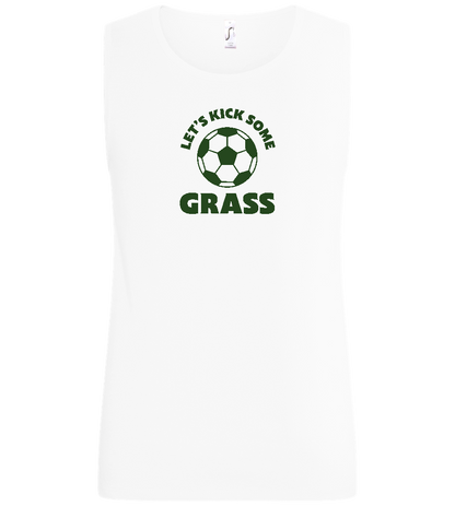 Let's Kick Some Grass Design - Basic men's tank top_WHITE_front