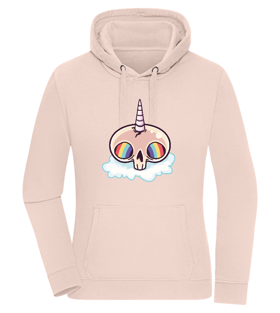 Unicorn Rainbow Design - Premium women's hoodie_LIGHT PEACH ROSE_front