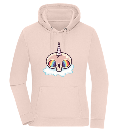 Unicorn Rainbow Design - Premium women's hoodie_LIGHT PEACH ROSE_front