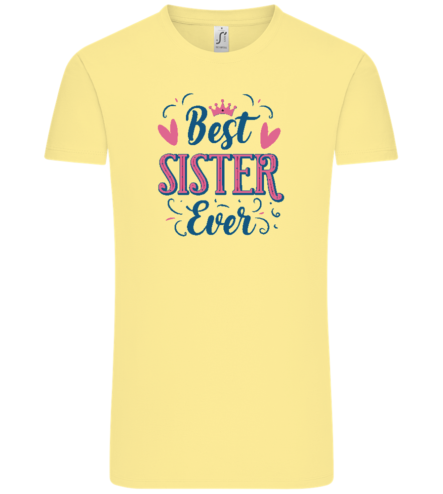 Best Sister Ever Design - Comfort Unisex T-Shirt_AMARELO CLARO_front