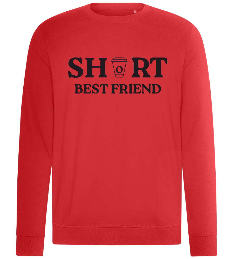 The Short Best Friend Design - Comfort unisex sweater_RED_front