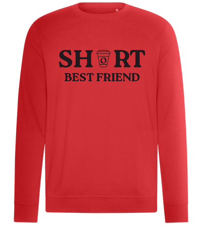 The Short Best Friend Design - Comfort unisex sweater_RED_front