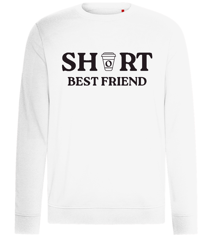 The Short Best Friend Design - Comfort unisex sweater_WHITE_front