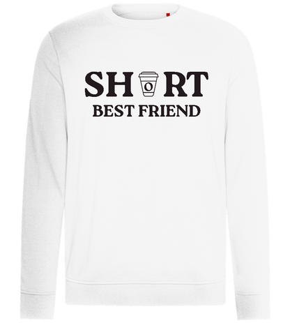 The Short Best Friend Design - Comfort unisex sweater_WHITE_front