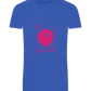 Distorted Pink Smiley Design - Basic Unisex T-Shirt_ROYAL_front