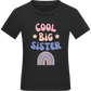 Cool Big Sister Design - Comfort kids fitted t-shirt_DEEP BLACK_front