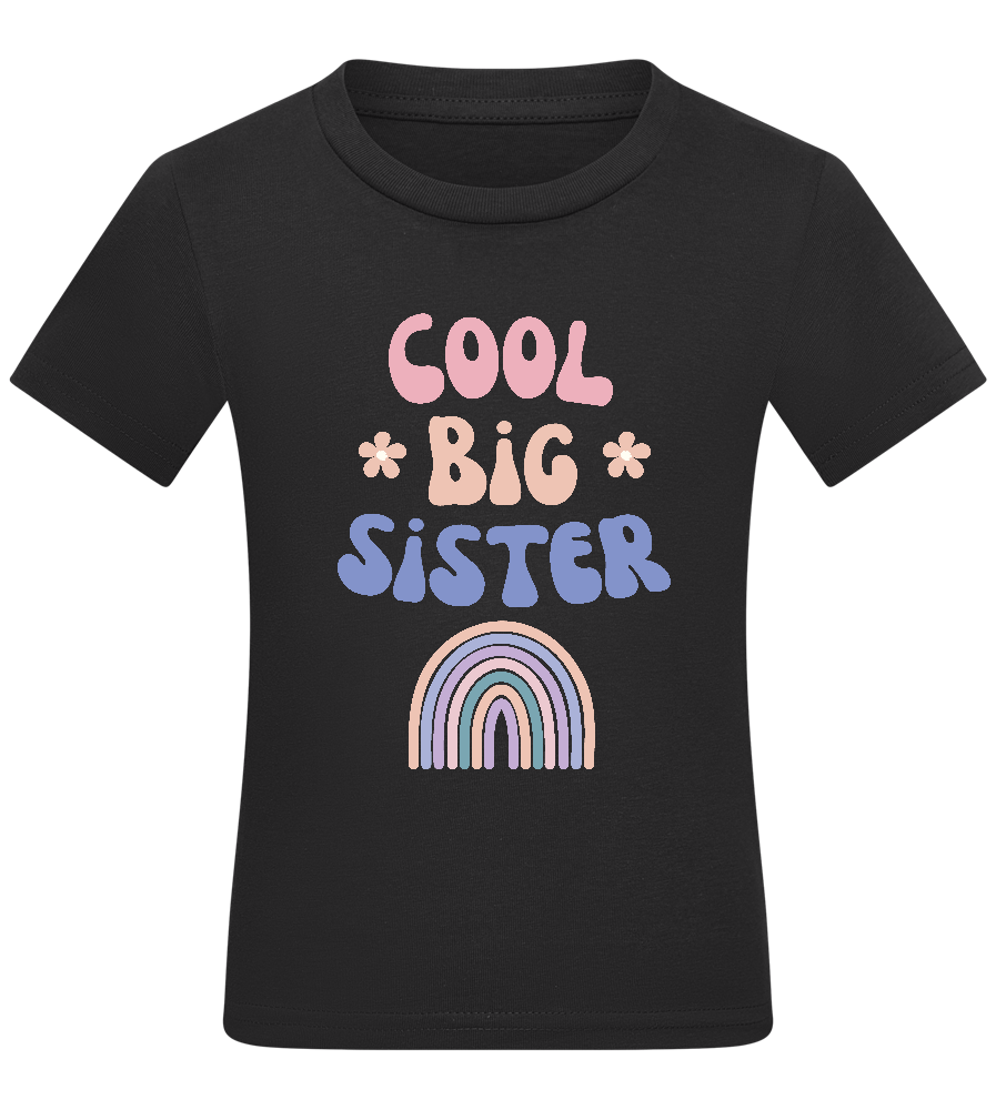 Cool Big Sister Design - Comfort kids fitted t-shirt_DEEP BLACK_front