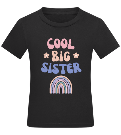 Cool Big Sister Design - Comfort kids fitted t-shirt_DEEP BLACK_front