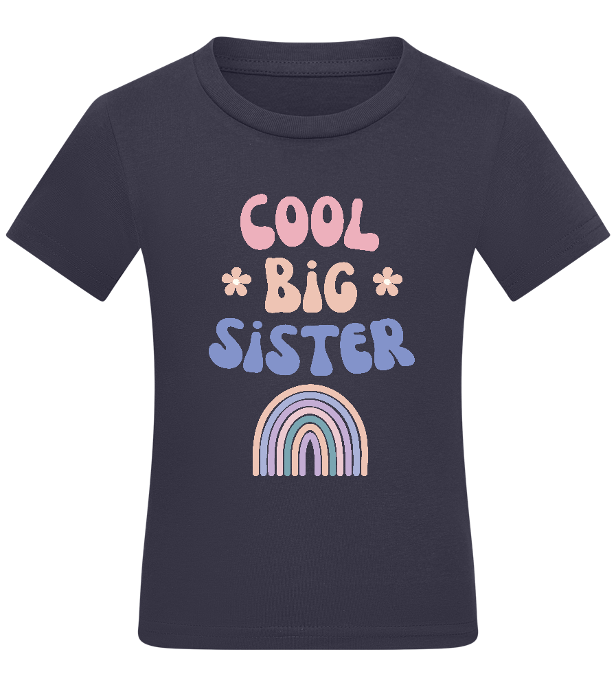 Cool Big Sister Design - Comfort kids fitted t-shirt_FRENCH NAVY_front