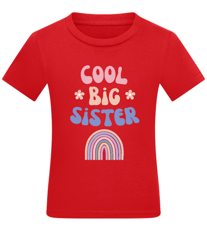 Cool Big Sister Design - Comfort kids fitted t-shirt_RED_front