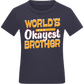 World's Okayest Brother Design - Comfort kids fitted t-shirt_FRENCH NAVY_front