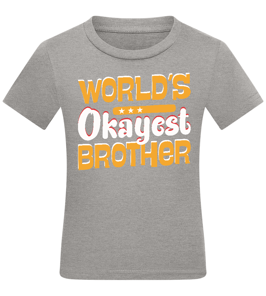 World's Okayest Brother Design - Comfort kids fitted t-shirt_ORION GREY_front