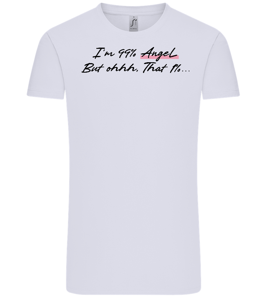 I'm 99% Angel Design - Comfort Unisex T-Shirt_LILAK_front