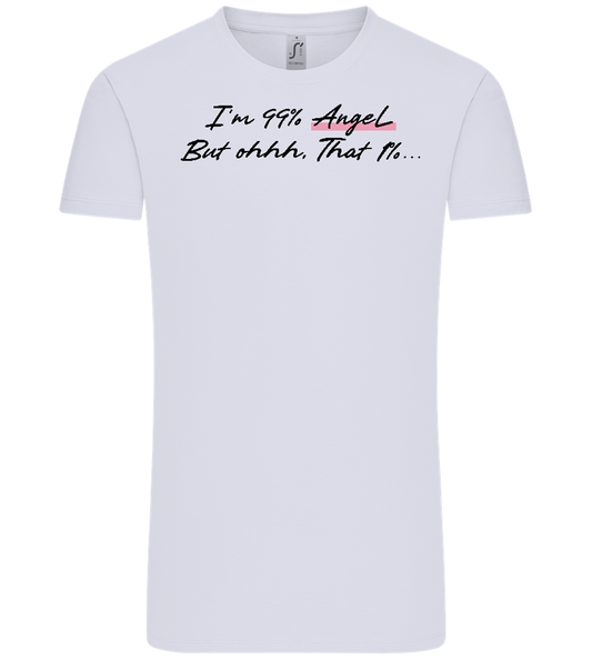 I'm 99% Angel Design - Comfort Unisex T-Shirt_LILAK_front