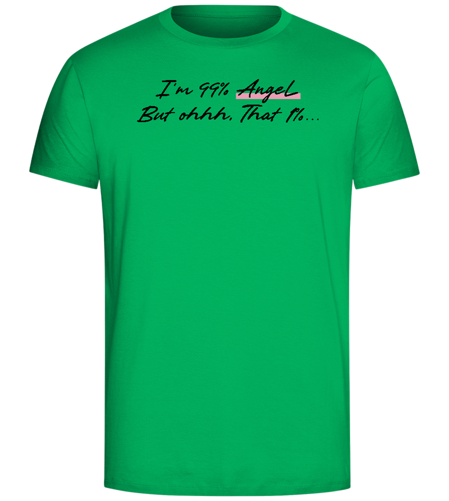 I'm 99% Angel Design - Comfort Unisex T-Shirt_SPRING GREEN_front