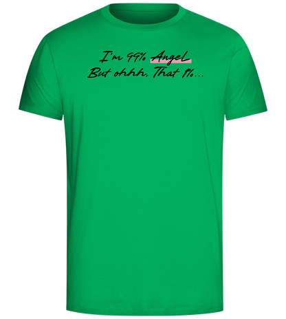 I'm 99% Angel Design - Comfort Unisex T-Shirt_SPRING GREEN_front