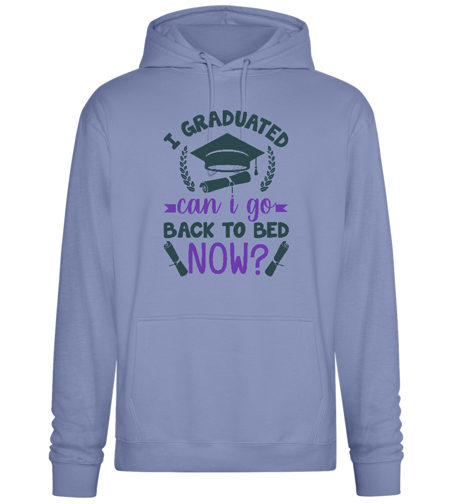 Can I Go Back Now Design - Premium Essential Unisex Hoodie_BLUE_front