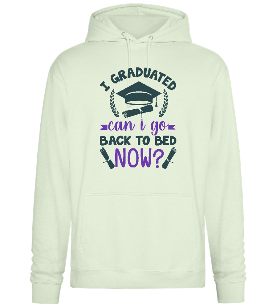 Can I Go Back Now Design - Premium Essential Unisex Hoodie_CREAMY GREEN_front